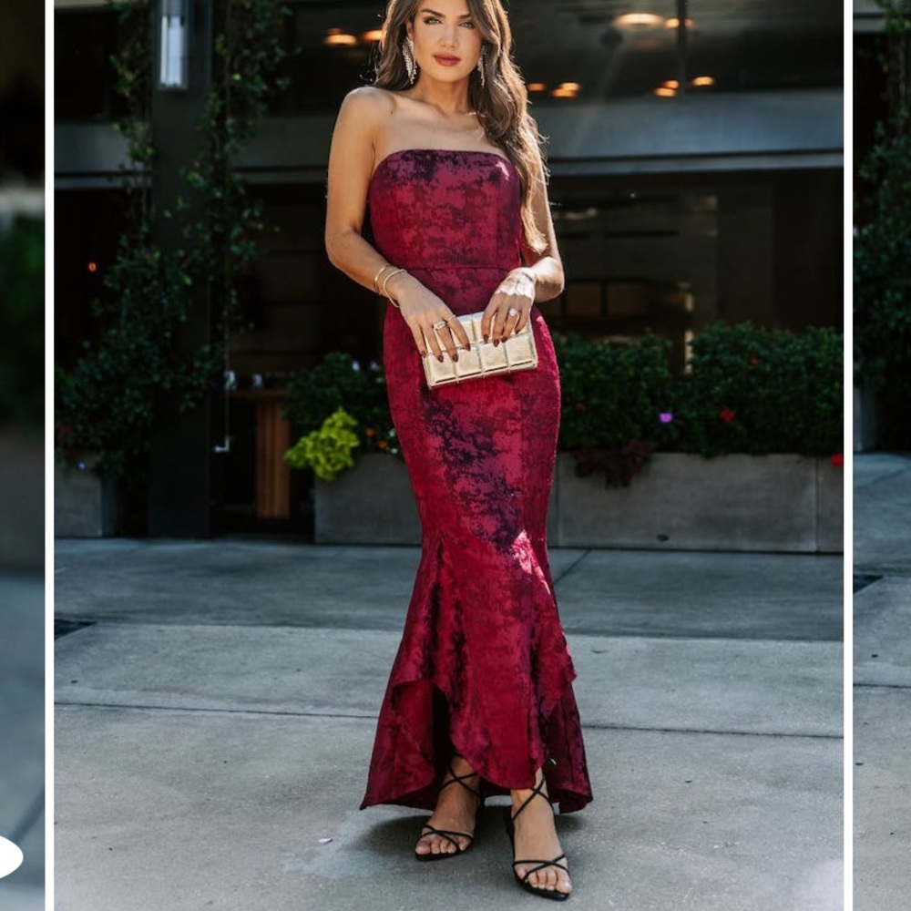 NWT VICI MAXI DRESS SIZE SMALL STRAPLESS